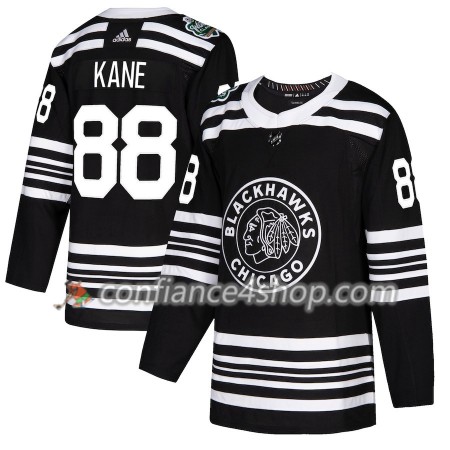 Adidas Maillot de Hockey Chicago Blackhawks Patrick Kane 88 2019 Winter Classic Noir Authentic - Homme